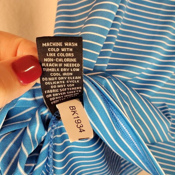 EUC Pro Tour Blue White Stripe Golf Shirt Men's Size XXL - Picture 6 of 9